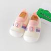 Novos sapatos de malha respirável para bebês meninos e meninas, meias de bebê femininas, primavera e outono, respiráveis, macios e antiderrapantes, calçados infantis de tecido com mosca
