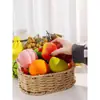 Adornos de frutas simuladas, cubiertas de plástico para verduras, manzanas y plátanos decorativos falsos, modelos educativos, accesorios para fotografía, decoraciones para gabinetes.