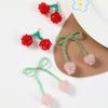 Verano lindo simulación fruta Cereza cerezas diy tejido a mano cuentas sueltas aretes dulces material femenino al por mayor