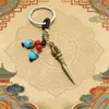 Pingente de chaveiro vajra em liga de estilo étnico chinês, acessório de metal, decoração de bolsa, fornecido pelo fabricante