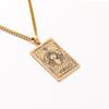 Collar de las Doce Constelaciones Europeo y Americano Transfronterizo Logo Colgante Militar Retro Hombre Tarot Acero Inoxidable Tarot