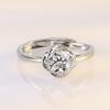 Venta Caliente Anillo de Boda Anillo de Compromiso Diamante Suelto Anillo de Seis Garras Moda Celebridad de Internet Anillo de Diamante Mosan Simple para Mujeres