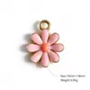 Aa-25 Flor Margarida Mais Vendida Acessórios para Joias DIY Pingente de Liga Esmaltada Brincos Flor de Cinco Pétalas Pingente de Colar
