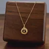 Comercio Exterior de Amazon Venta Caliente Collar de Acero de Titanio Temperamento Femenino Circonita Microincrustada Personalidad Cadena para Clavícula de Alto Sentido Colección Joyería