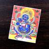 Gran cielo negro pintado a mano dorado Thangka pintura núcleo Zakilam Dios negro de la riqueza Pintura del dios amarillo de la riqueza Thangka pintura núcleo lienzo especial