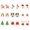 Amazon Natal Pai Natal Árvore Guirlanda Laço Sino Brincos Homem Biscoito de Natal Combinação de Brincos