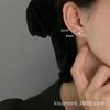 Brincos Chenmo Pequenos de Pérola Shijia Alto Brilho Nicho Estrangeiro Prata Esterlina 925 Studs Geométricos Simples de Agulha de Prata para o Dia a Dia