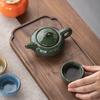 Juego de Té para Uso Doméstico, Juego Portátil para Preparar Té Kung Fu con Jarra, Cerámica de Alta Gama Una Tetera y Cuatro Tazas, Caja de Regalo para Oficina, Tendencia Nacional