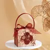 Cajas de dulces estilo chino para bodas, adecuadas para bodas, compromisos y como regalos para invitados; diseño floral retro; también adecuado para inauguraciones de casa y baby showers; cajas de papel