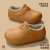 Pantuflas de Algodón Impermeables para Mujer 2026 Invierno Nuevo Estilo Interior Hogar Suela Gruesa Antideslizante Protección contra el Frío Calidez Zapatos de Algodón para Exteriores para Hombre