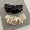 Pinza de Plátano con Lazo para Falda de Satén Elegante Estilo Coreano con un Toque de Lujo, Pinza para el Cabello para la Parte Trasera de la Cabeza que Añade Volumen, Pinza para Coleta Alta, Pinza de Garra