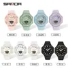 Reloj Sanda Modelo Estudiante Multifuncional Doble Pantalla Reloj Electrónico para Hombres y Mujeres con Temporizador de Cuenta Regresiva, Resistente al Agua, Reloj Electrónico Popular