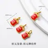 Accesorios Tradicionales para Joyería Hechos a Mano con Aleación Chapada en Oro de Alta Retención de Color, Gotas de Aceite, Dijes para Pulseras, Colgantes y Colgantes