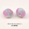 Venta al por mayor en stock, cuentas redondas de agujero grande, estilo OVNI, ancho 12 MM * alto 8 MM * diámetro del agujero 5 MM, cuentas redondas de un agujero para accesorios de ropa