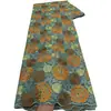 Bordado completo de pedrería floral, vestido de fiesta africano de tela bali, encaje suizo voile de algodón puro