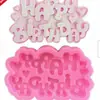Feliz Cumpleaños Letras Inglesas Flip Azúcar Molde de Silicona Letras Molde de Decoración para Pastel Arcilla Molde de Chocolate