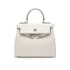 Bolso Estilo Nuevo Cuero Genuino Alta Calidad Bolso Kelly Primera Capa Piel de Vaca Gama Alta Gran Capacidad Portátil Bolso de Hombro Cruzado