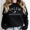 Salem Massachusetts Gola de Marinheiro Moletom de Halloween Bruxa de Salem Bruxa de Halloween Sorte