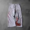 Pantalones Casuales de Moda Hip-Hop Estilo High Street Estampado de Letras y Guitarra Transfronterizos Europeos y Americanos Tendencia Y2K