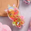 Caixa espessada descartável elástico de cabelo infantil anel de cabelo menina gravata cabeça desenho animado manchete conjunto bebê internet celebridade acessórios de cabelo