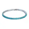 Europeu e Americano Transfronteiriço Douyin Live Fornecimento Moda Luxo Leve Pulseira de Zircônia 4mm Pulseira Tennis Masculina e Feminina Joias Atacado