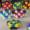 Festival Qingming Limpeza de Túmulos Flores Artificiais Suprimentos Funerários Atacado Flores em Vasos para Lembrança Sacrificial Flores Artificiais para Limpeza de Túmulos Novas Rosas Flores em Vasos