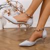 2025 Verano Nuevo Diseño Nicho Baotou Hueco Pedrería Tacones Altos Venta Directa de Fábrica Comercio Exterior Transfronterizo Zapatos de Mujer