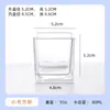 Taza Vacía de Vidrio Transparente Resistente a Altas Temperaturas Contenedor para Velas de Aromaterapia Caseras DIY Taza de Cristal con Tapa con Patrón Colorido Escarchado