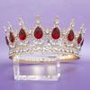 Joyería Junhao Corona Nupcial Tiara de Venta Caliente Europea y Americana Corona Redonda Corona para Concurso de Belleza Joyería Corona para Actuación Fiesta de Bodas