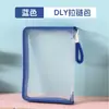 Bolsa de arquivo portátil A4 transparente, bolsa de armazenamento com zíper de grande capacidade para provas e documentos de estudante, bolsa de armazenamento espessa à prova d'água