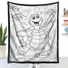 Manta de colorear oceánica colorida DIY hecha a mano, especialmente diseñada para manta DIY hecha a mano transfronteriza