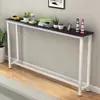 Mesa Larga Estrecha para Balcón, Mesa Alta Pequeña Simple, Mesa Estrecha para Espacios, Escritorio, Estante Trasero de Sofá junto a la Cama, Mesa de Almacenamiento de una Sola Capa