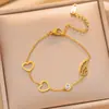 Pulsera Colgante de Acero Inoxidable para Comercio Exterior Transfronterizo, No se Desvanece, Lujo Ligero, Sensación de Alta Gama, Pulsera de Acero de Titanio Apilable, Joyería para Mujer