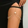 Ropa Zhuru Joyería Europea y Americana Moda Cadena de Metal Encanto de Perla Dulce Fresca Chica Popular Cadena para Pierna Sexy H0025