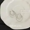 Pendientes de cruz tridimensionales estilo metal para mujer, pendientes simples retro de alta calidad, pendientes de temperamento único para cara redonda
