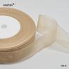 Gasa de nieve transparente de 4 cm y 45 m con gancho para sombrero, accesorios para el cabello, lazo de bricolaje, regalo de boda, cinturón, 50 yardas/rollo