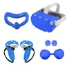 Adecuado para Oculus quest2 Juego de Protector de Silicona Mascarilla Facial Antifugas Máscara para Ojos Cubierta de Mango de Segunda Generación Accesorios