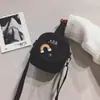 Bolsa Pequena Fofa e Simples, Nova Bolsa Transversal de Lona Versátil na Moda, Bolsa Quadrada Pequena de Ombro Casual Estilo Coreano, Personalizada para Mulheres