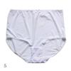 Roupa íntima feminina de cor pura xadrez, Calcinhas para mães de meia-idade e idosas, Roupa íntima elástica respirável de cintura alta, tamanho grande, Algodão