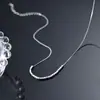 Prata 925 Prata Quebrada Colar Quadrado Pequeno Luxo Acessível Design de Nicho Pingente Geométrico Nova Corrente de Clavícula de Alta Qualidade