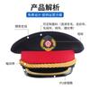 Suministro de fábrica Sombrero de ala grande para hombre y mujer Ferrocarril Línea Dorada Negra Espiga de Trigo Gorra Grande Seguridad Propiedad Residencial