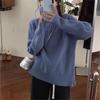 Suéter básico de cuello alto simple estilo japonés para mujer, otoño e invierno, holgado, para usar debajo, ropa exterior holgada, suéter top que combina con todo