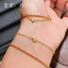 Pulsera de Cuerda Roja de la Suerte de Doble Capa de Plata S925 para Mujer, Nuevo Estilo Chino Tendencia Nacional Brazalete Tejido Apilado de Circonita Accesorio de Joyería