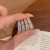 Pendientes cuadrados de cristal de diseño europeo y americano estilo francés para mujer, pendientes de alta resistencia chapados en oro, pendientes elegantes y únicos para mujer