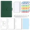 Caderno A6 de Folhas Soltas Transfronteiriço da Amazon Caderno de Couro PU Macaron Planejador de Orçamento em Dinheiro Bloco de Notas de Folhas Soltas