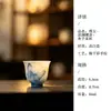 Mojipu Jade Hielo Sorty Grasa de Cordero Porcelana de Jade Pintado a Mano Juego de Té Kung Fu, Taza de Té Gaiwan para el Hogar, Taza de Maestro, Colección de Juegos de Té