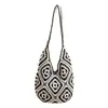 2026 Bolso Tejido de Paja de Gran Capacidad con Diseño de Girasol Calado Tejido, Bolso de Hombro o Axila Moderno y de Moda para Mujer