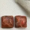 Pintura al óleo cuadrado onda de agua cóncavo resina parche accesorios diy aretes tocado botón mayoreo