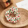 Scrunchie de coelho xadrez com bolinhas vermelhas e verdes de Natal, elástico de cabelo festivo de tecido europeu e americano, acessório de cabeça para festa, atacado para vendas transfronteiriças