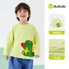 Compra 2 y obtén 5 yuanes de descuentoRopa Infantil Familia Dudu Camiseta para Niños Ropa de Otoño Camiseta de Manga Larga Elegante para Niños Top de Otoño para Niñas T